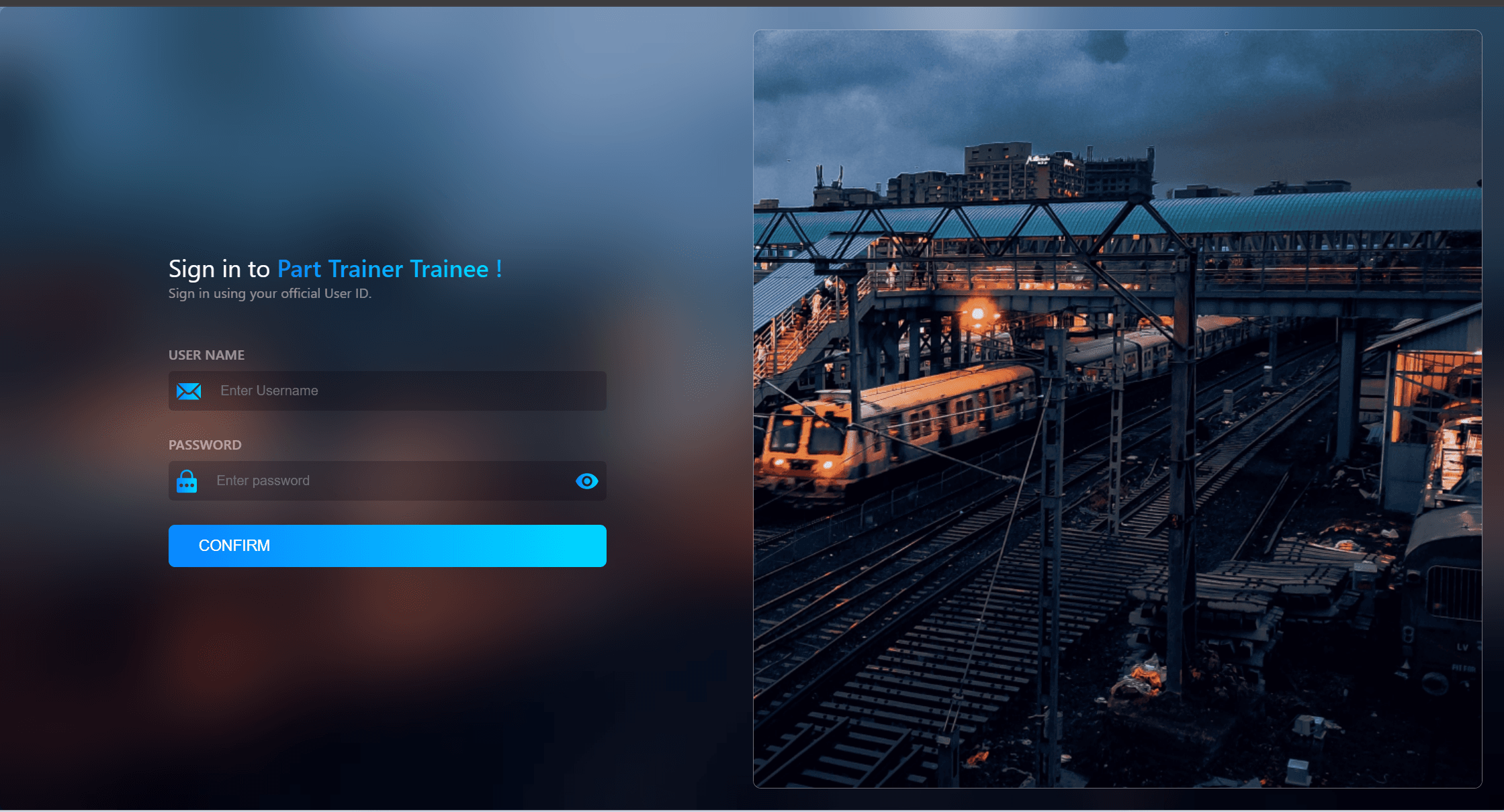 Login of Locomotive Simulation
